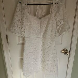 Lucy Paris Elegant White Lace Dress